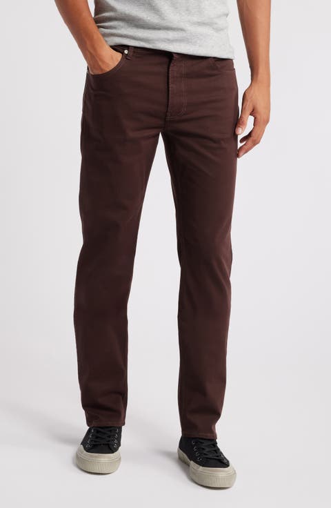 Modern Straight Leg Five-Pocket Twill Pants