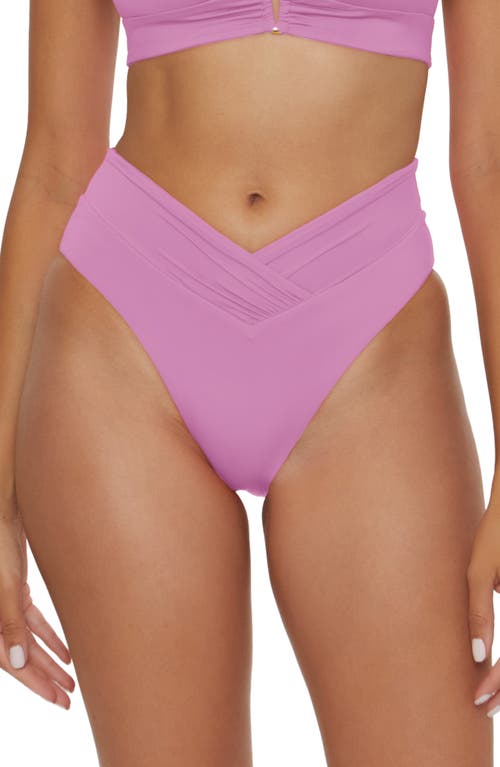 Shop Becca Color Code High Waist Bikini Bottoms In Orchid