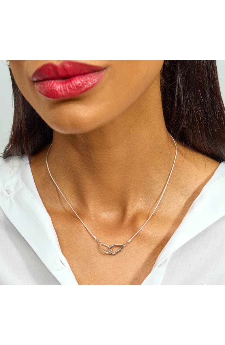 Lucy Quartermaine Small Linked Petal Pendant, Alternate, color, Sterling Silver