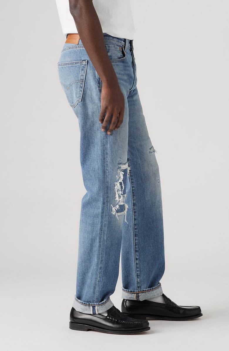 Levi's<sup>®</sup> 501<sup>®</sup> Rip & Repair Original Straight Leg Jeans, Alternate, color, 