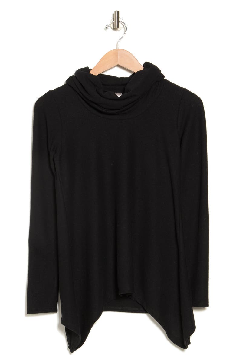 GO COUTURE Cowl Neck Asymmetric Top, Alternate, color, 