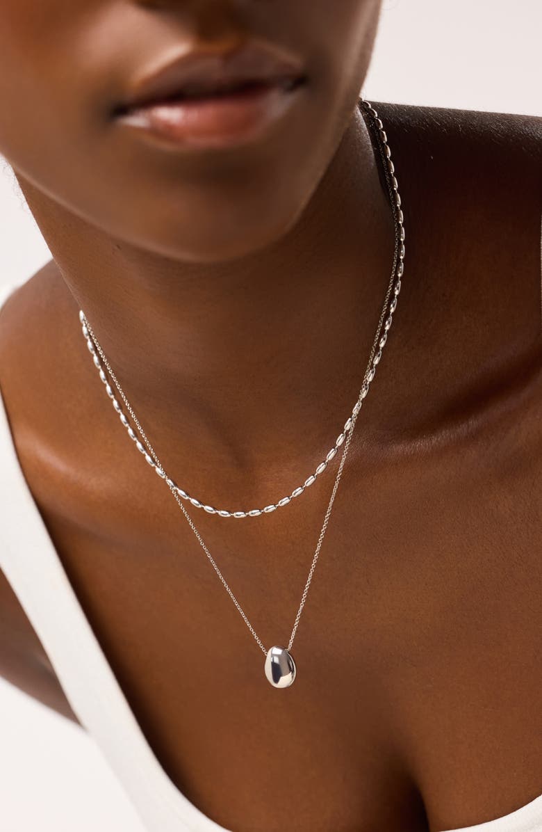 Ana Luisa Ball Chain Necklace - Capri Silver, Alternate, color, Silver