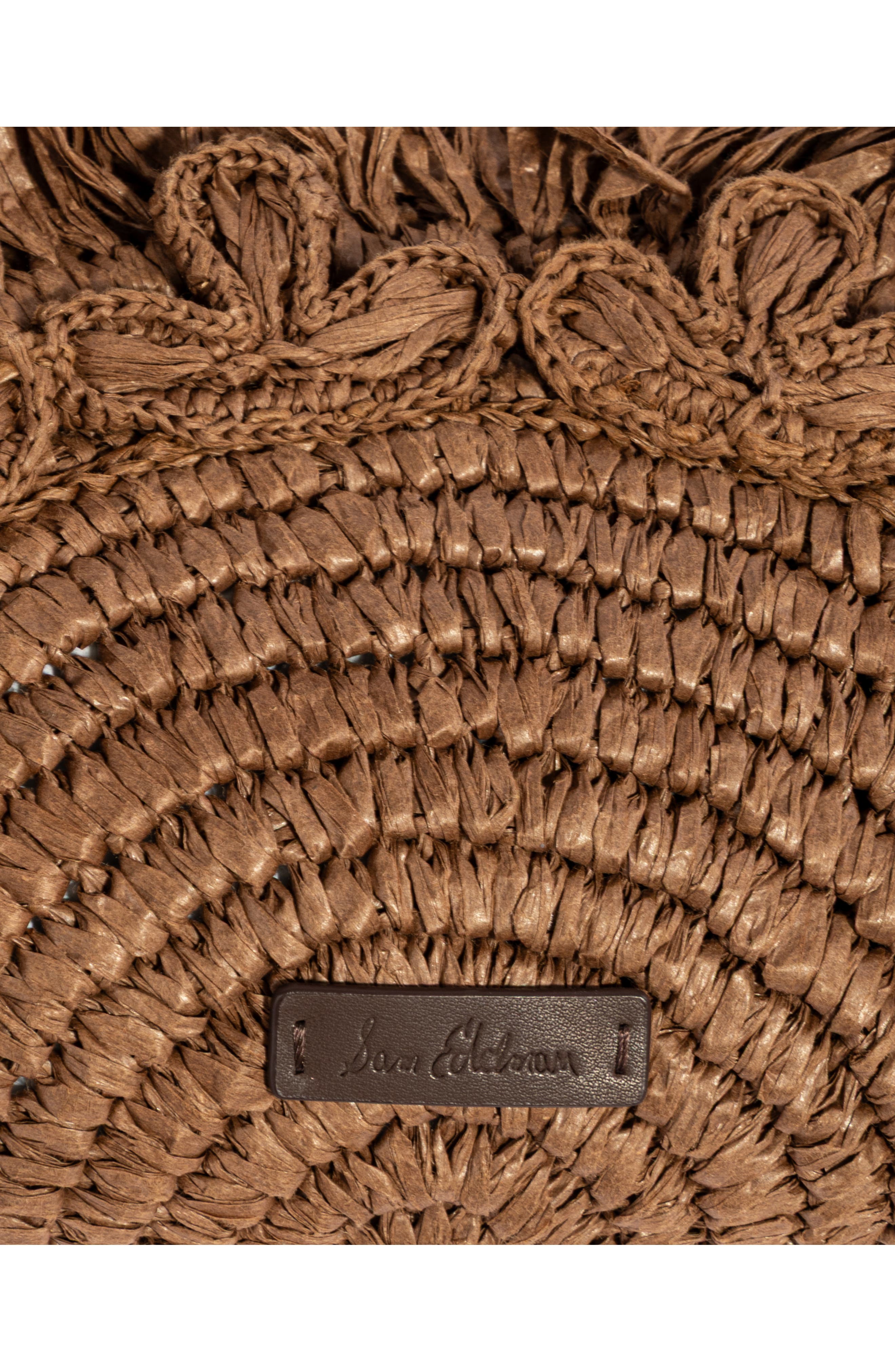 Lily Straw Clutch, Alternate, color, DARK BROWN