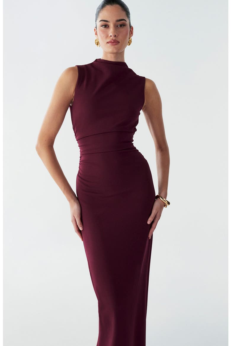 Lana Maxi Dress, Alternate, color, Burgundy
