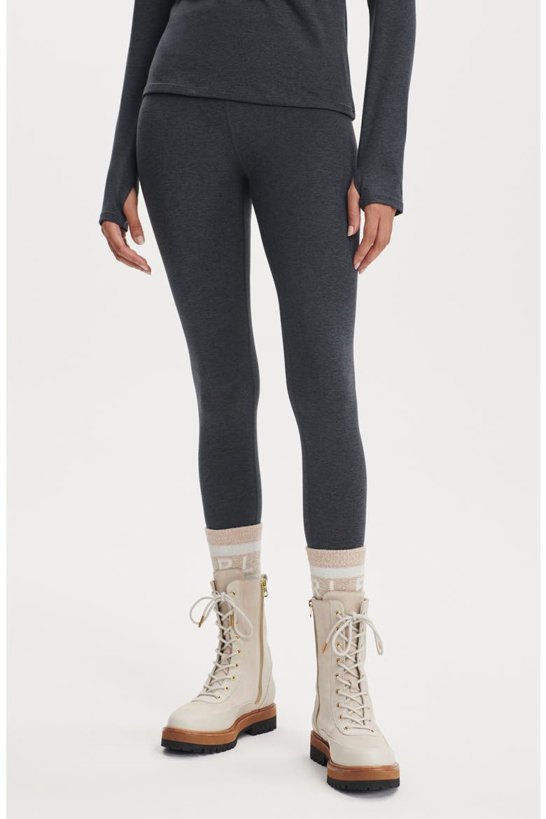 Always Warm Super High Waist Base Layer Stirrup Leggings, Main, color, BLACK MARL