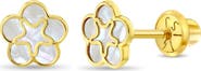 In Season Jewelry 14k Mother of Pearl Flower Earrings