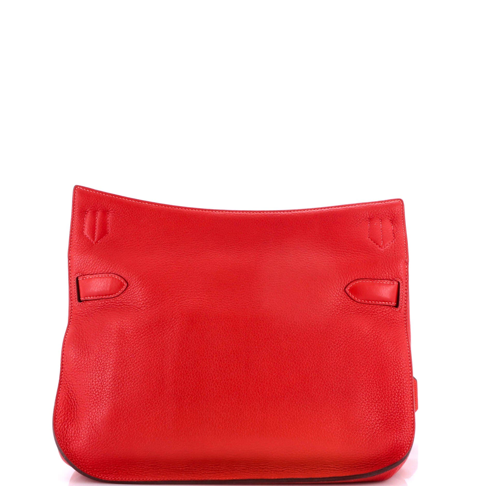 Pre-Owned Hermes Jypsiere Bag Clemence 34, Alternate, color, Rouge Casaque/Rose Jaipur