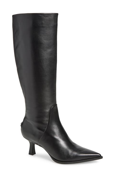 Yulia Pointy Toe Knee High Boot (Women)