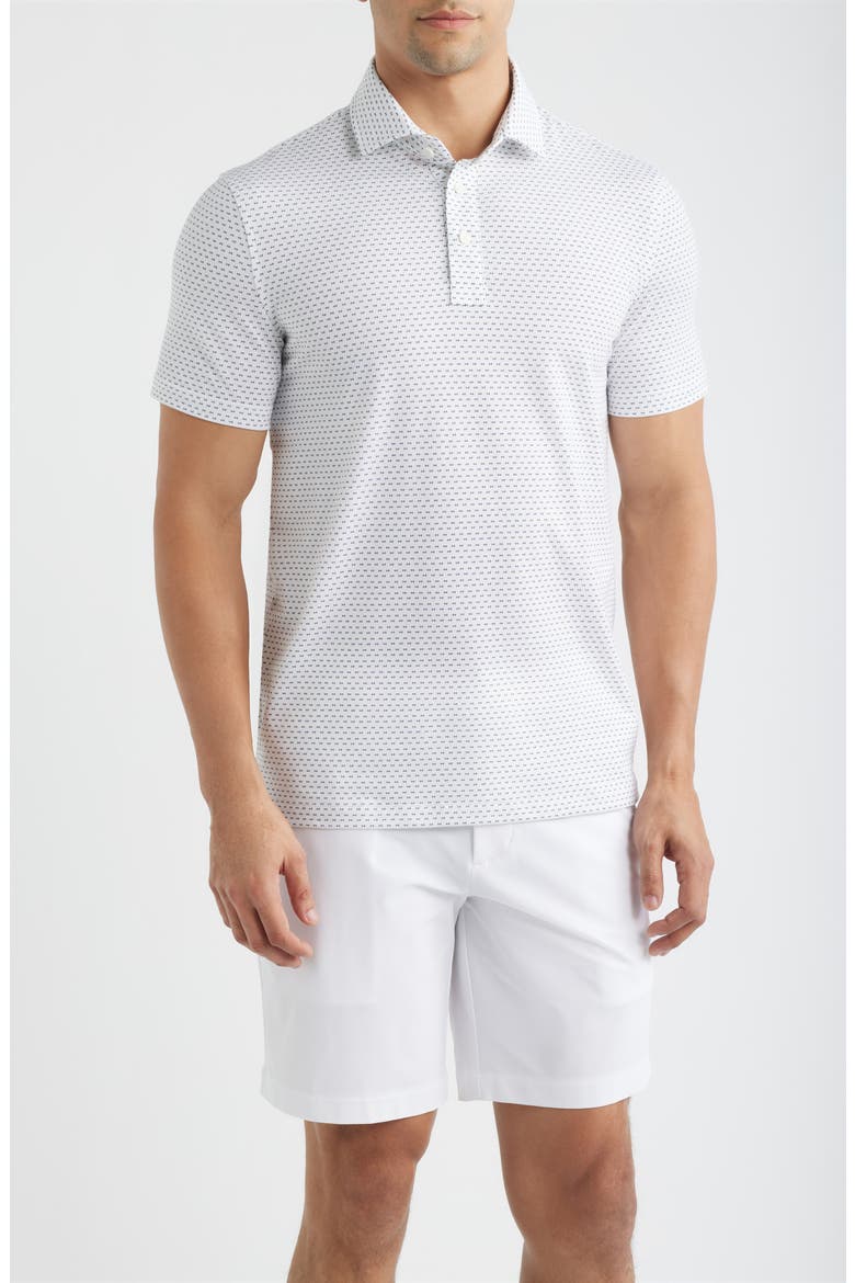All Play Geo Print Performance Golf Polo, Main, color, SNOW