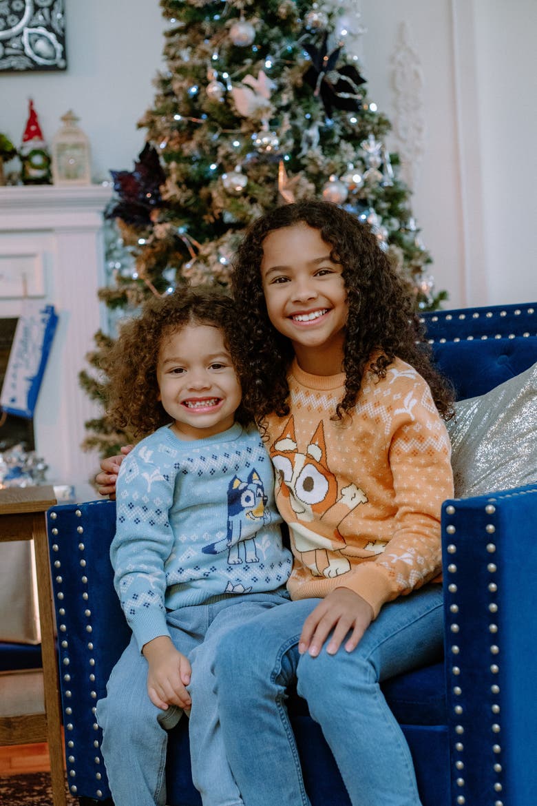 Holiday Sweater, Alternate, color, Bluey Light Blue