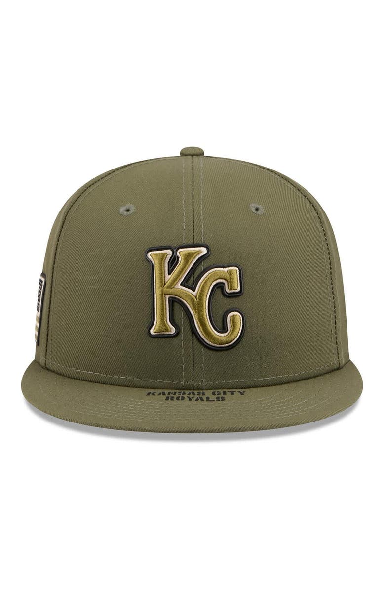 New Era Men's New Era  Olive Kansas City Royals 2026 Armed Forces Day 59FIFTY Fitted Hat, Alternate, color, Olive