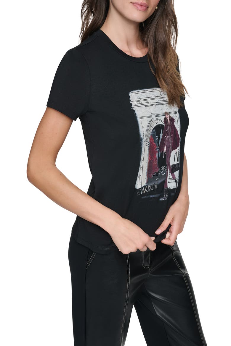 Washington Square Arch Graphic T-Shirt, Alternate, color, BLACK
