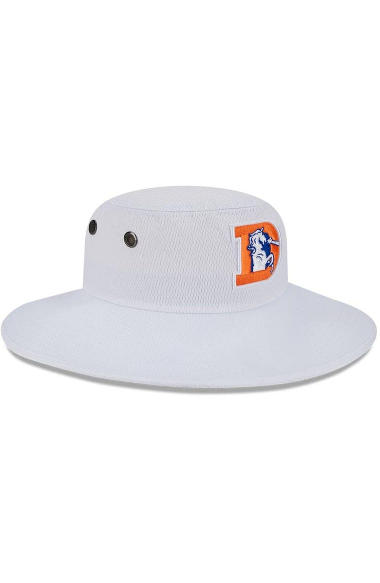 New Era Men's New Era White Denver Broncos 2023 NFL Training Camp Throwback Panama Bucket Hat, Alternate, color, White
