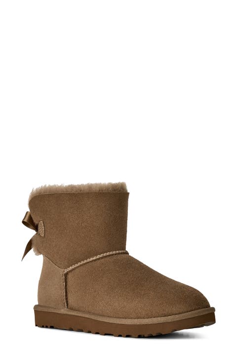 Mini Bailey Bow II Genuine Shearling Bootie