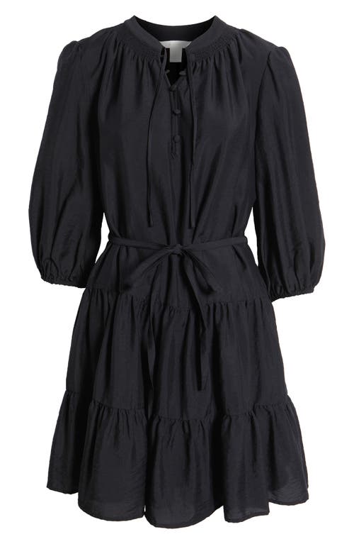 Caslonr Caslon(r) Tie Neck Tiered Dress