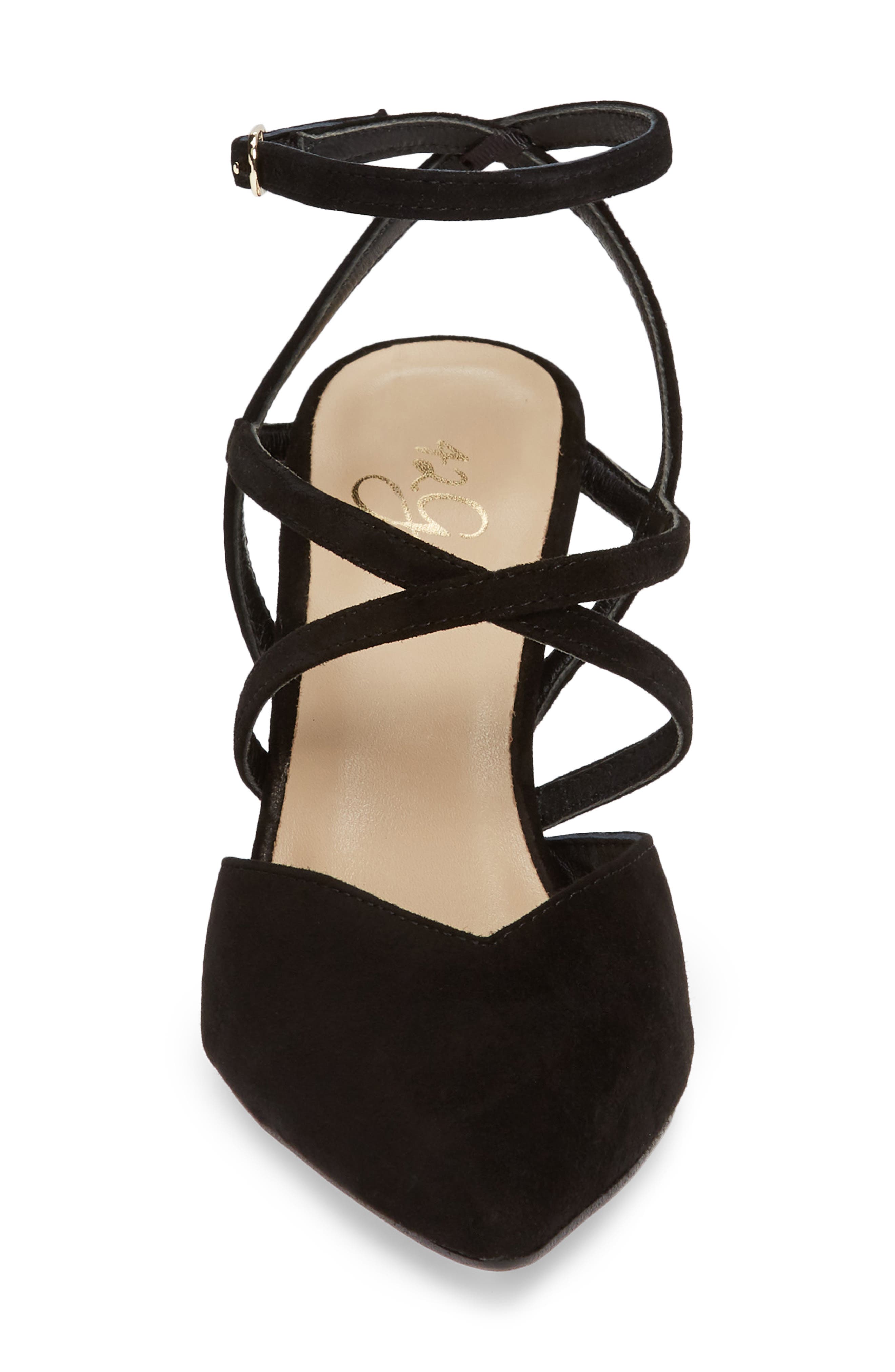 42 Gold Fire Pointy Toe Ankle Strap Pump, Alternate, color, 