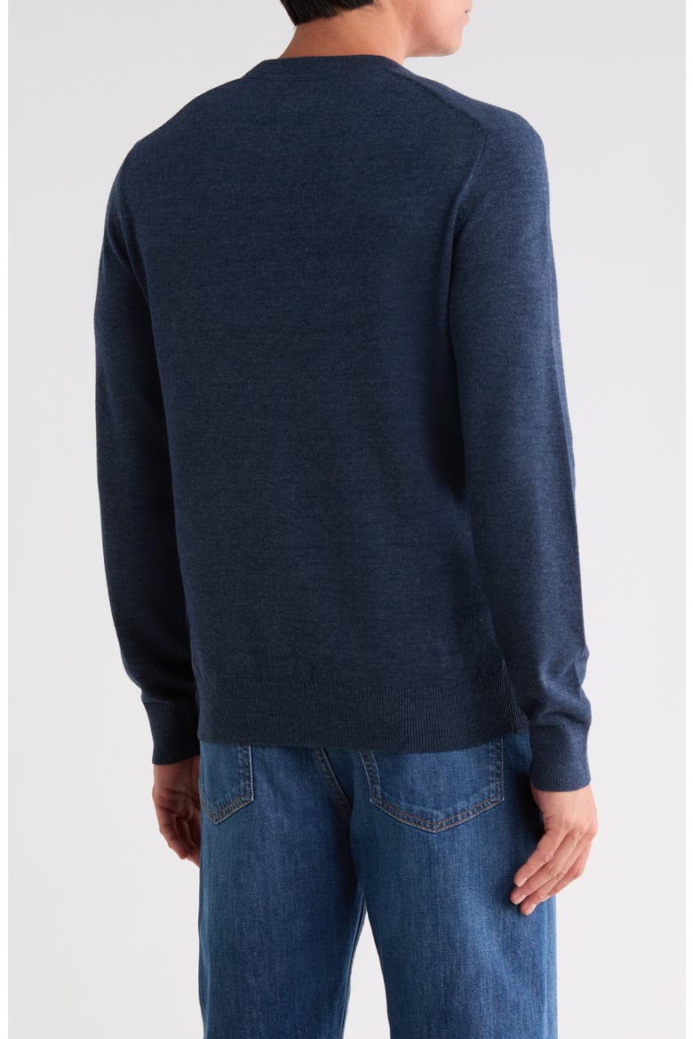 Long Sleeve Crew Sweater, Alternate, color, NAVY INDIGO HEATHER