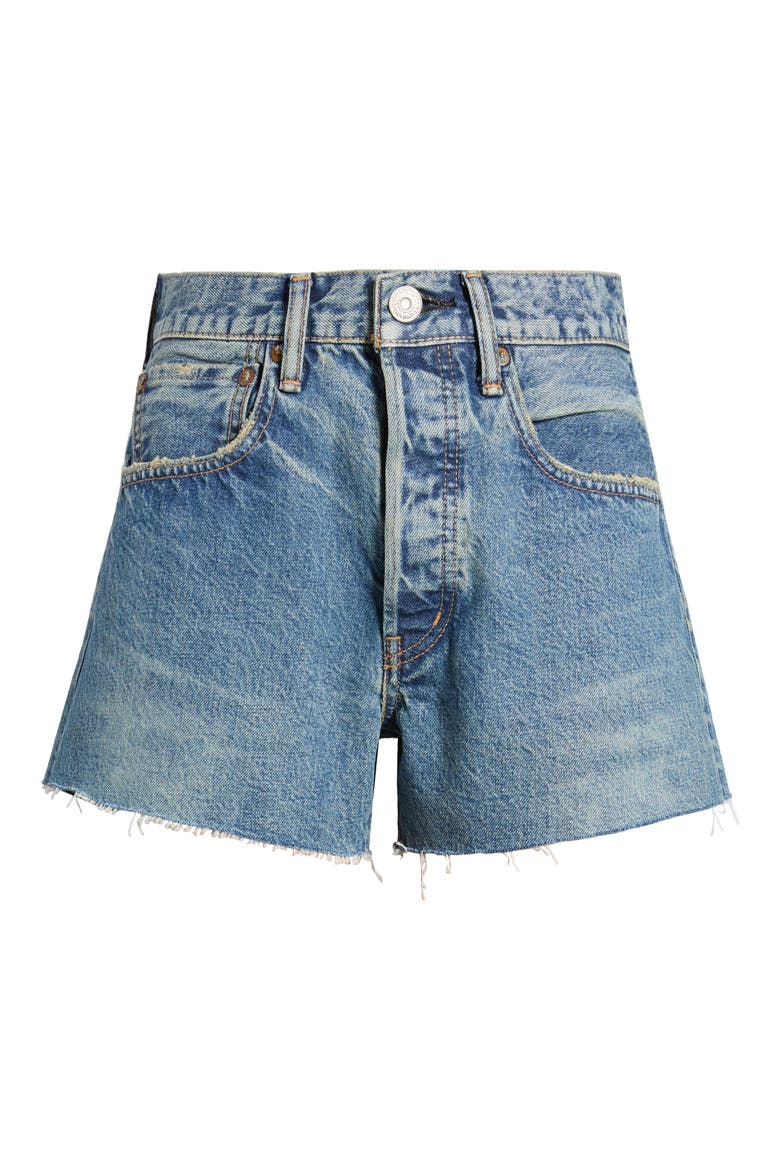 Kapolei High Waist Cutoff Shorts, Alternate, color, BLUE