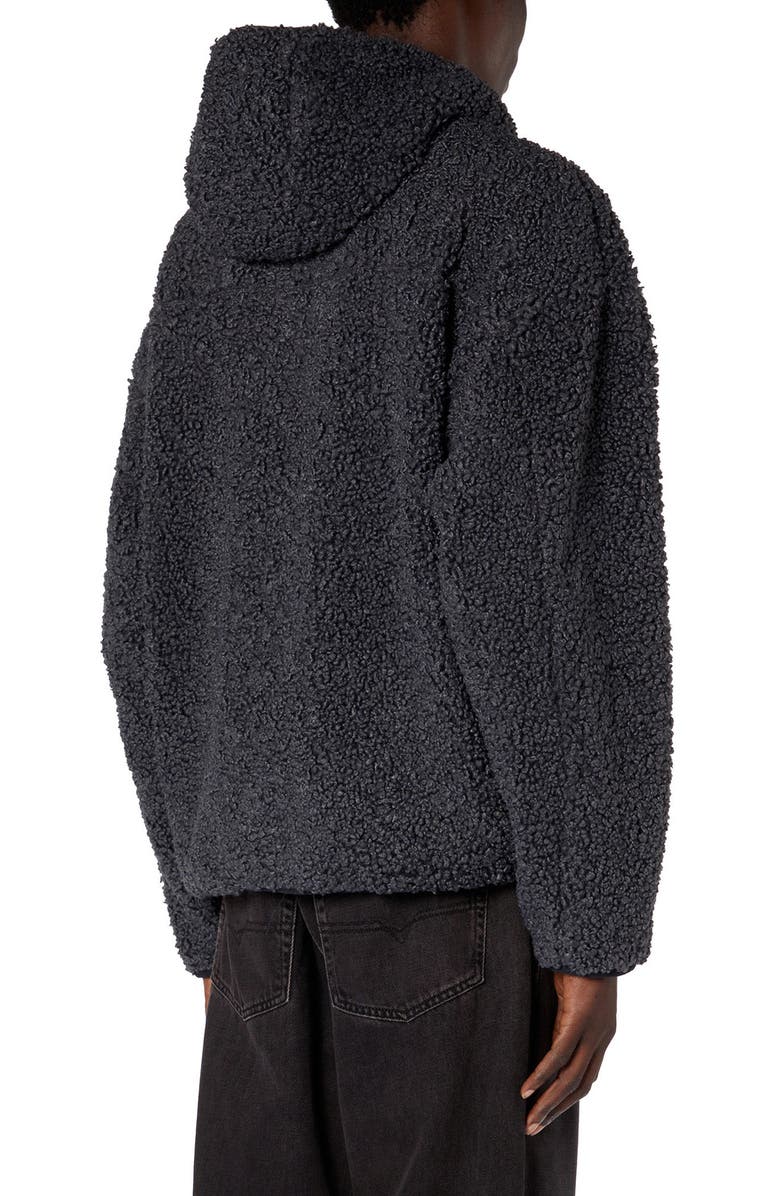 DIESEL<sup>®</sup> S-Zat Oversize Fleece Zip Hoodie, Alternate, color, Gravel Grey