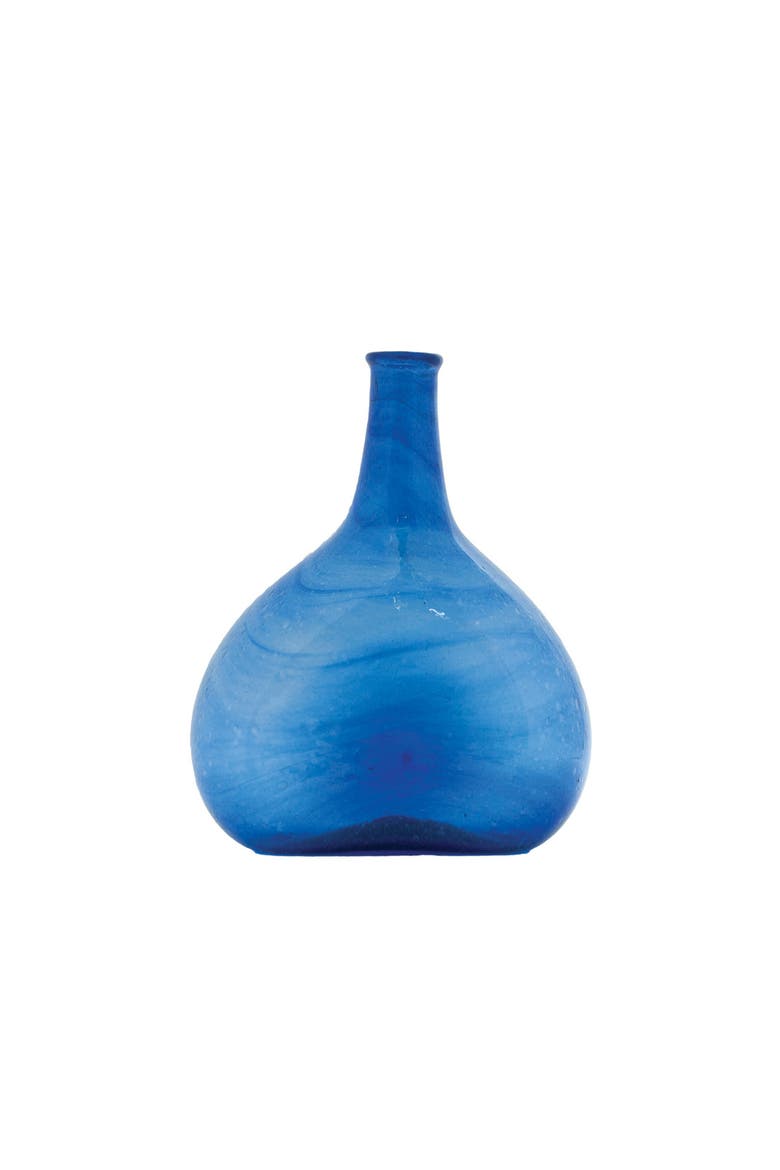 3-Piece Hand-Blown Vase, Alternate, color, Blue