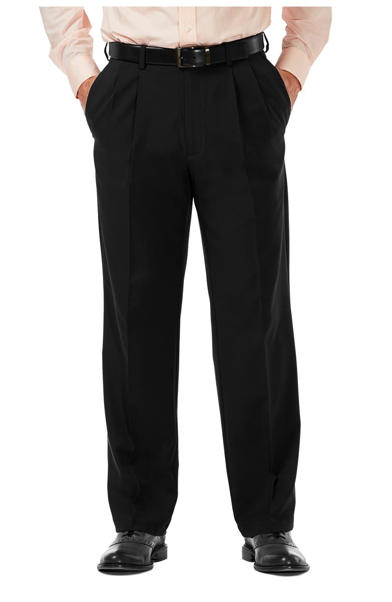 HAGGAR Cool 18<sup>®</sup> PRO Classic Fit Flat Front Pant, Main, color, Black