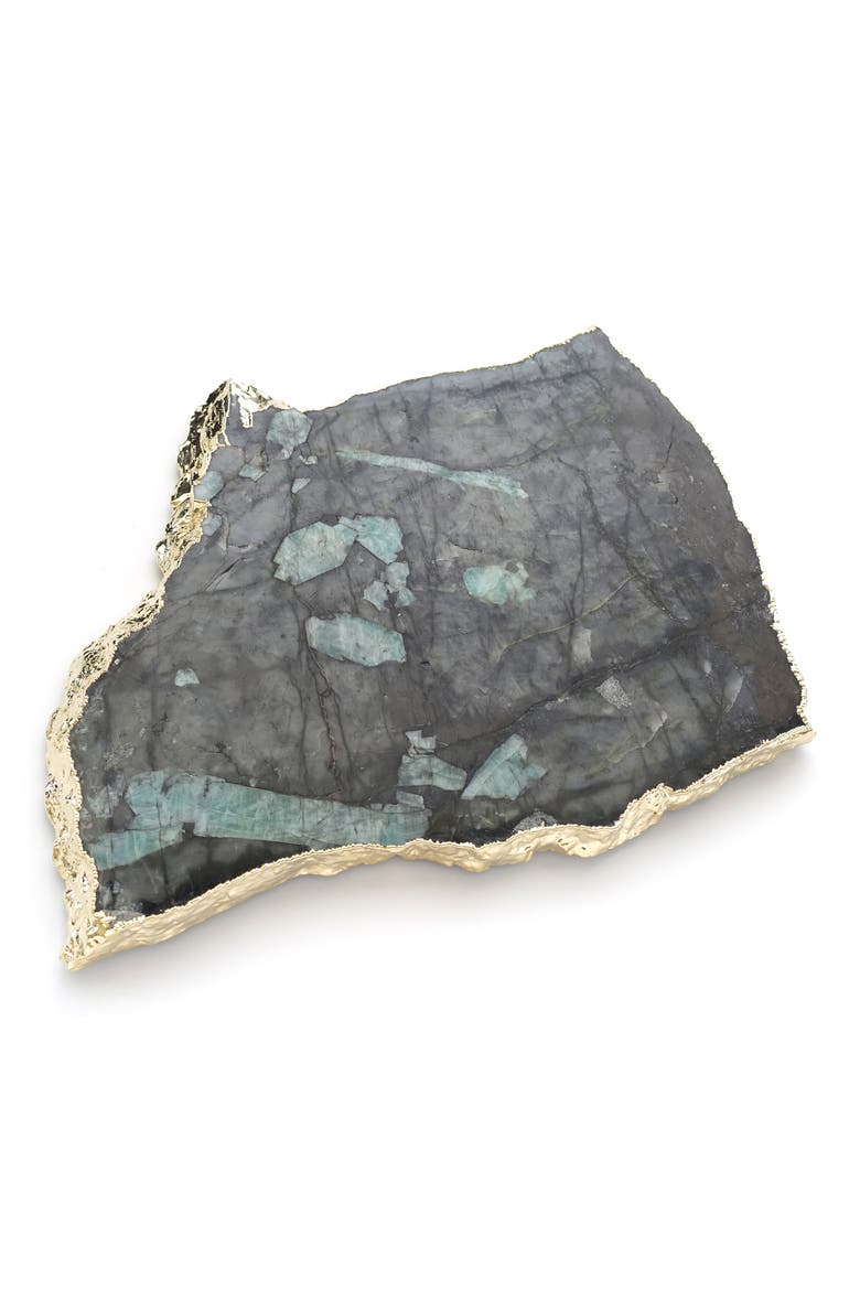 Kiva Emerald Stone Platter, Main, color, GREEN AND GOLD