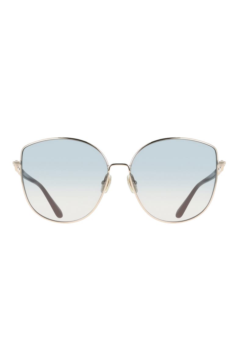 60mm Gradient Round Sunglasses, Main, color, ROSE GOLD/ AVIO ROSE GRADIENT