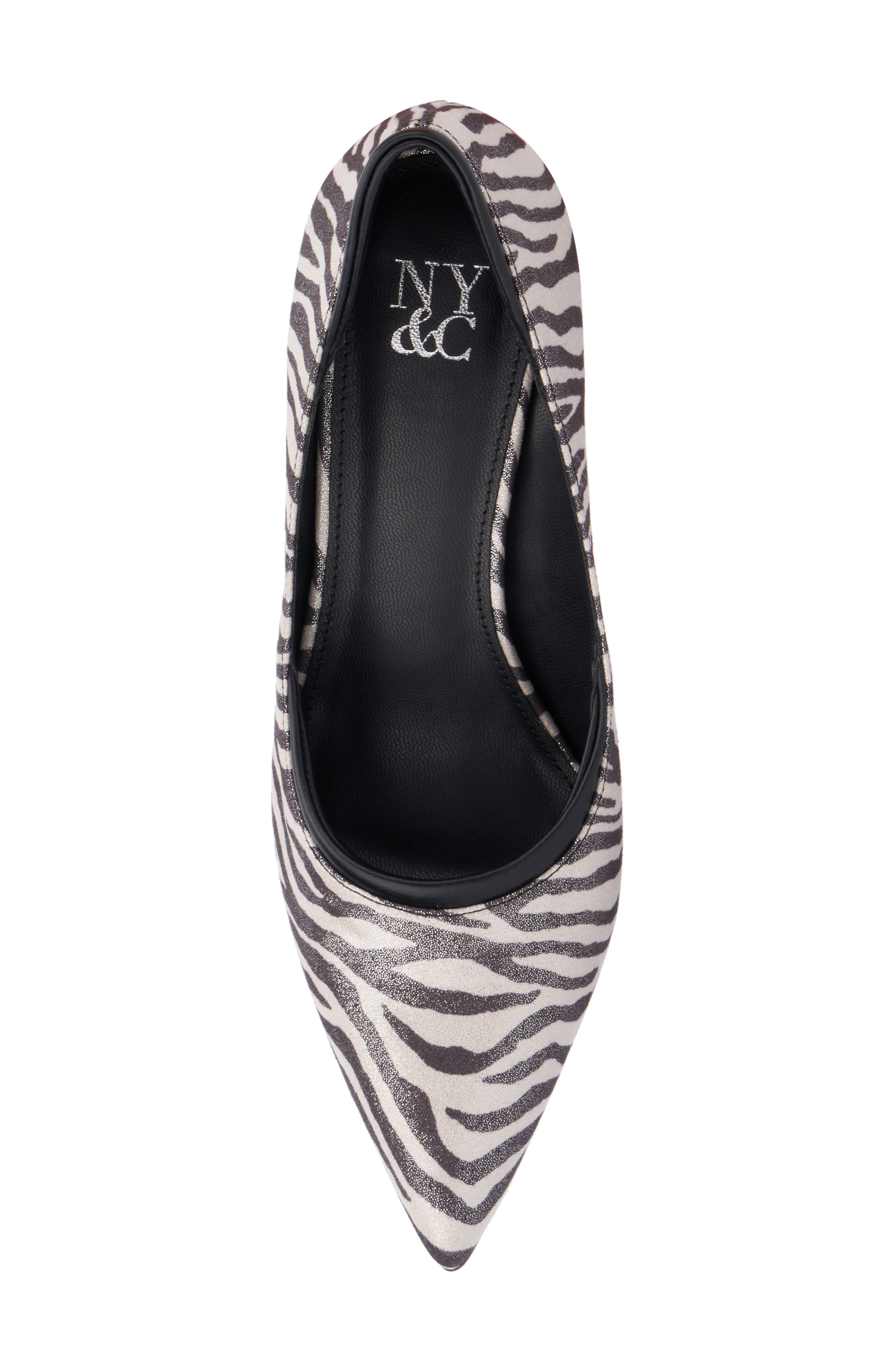 NEW YORK AND COMPANY Kailynn Stiletto Pump, Alternate, color, Zebra