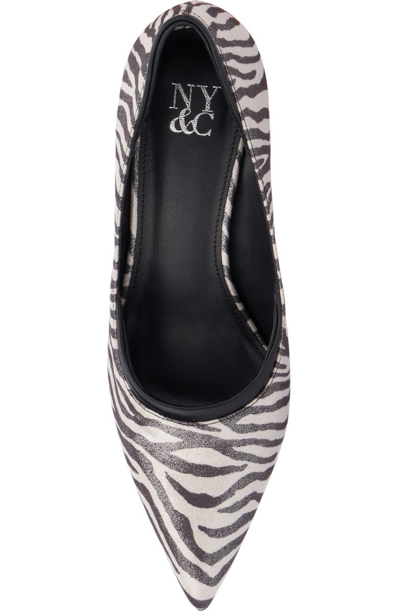 NEW YORK AND COMPANY Kailynn Stiletto Pump, Alternate, color, Zebra