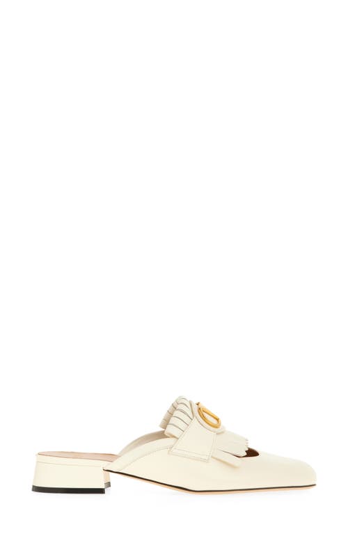 Valentino Vlogo Signature Leather Slippers In Ivory