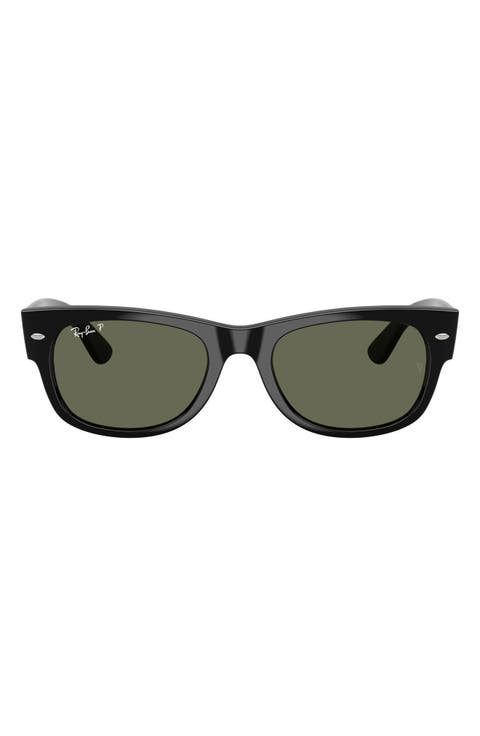 Mega Wayfarer 55mm Polarized Square Sunglasses