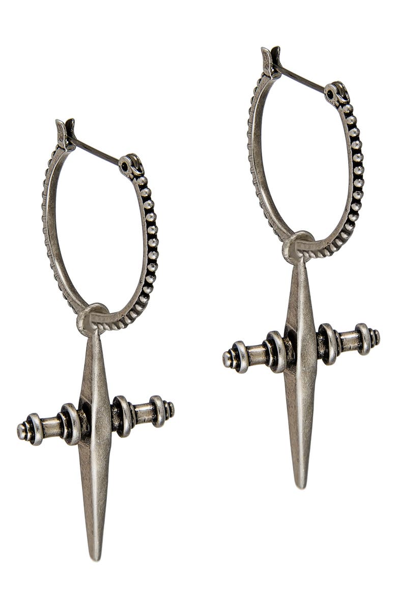 Luv AJ Cross Hoop Earrings, Alternate, color, 