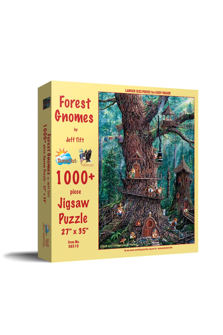 Forest Gnomes 1000 piece Jigsaw Puzzle for Adults Large Pieces, Main, color, Multicolor