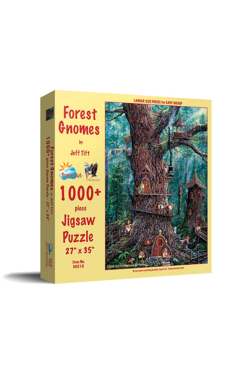Sunsout Forest Gnomes 1000 piece Jigsaw Puzzle for Adults Large Pieces, Main, color, Multicolor