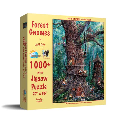 Forest Gnomes 1000 piece Jigsaw Puzzle for Adults Large Pieces