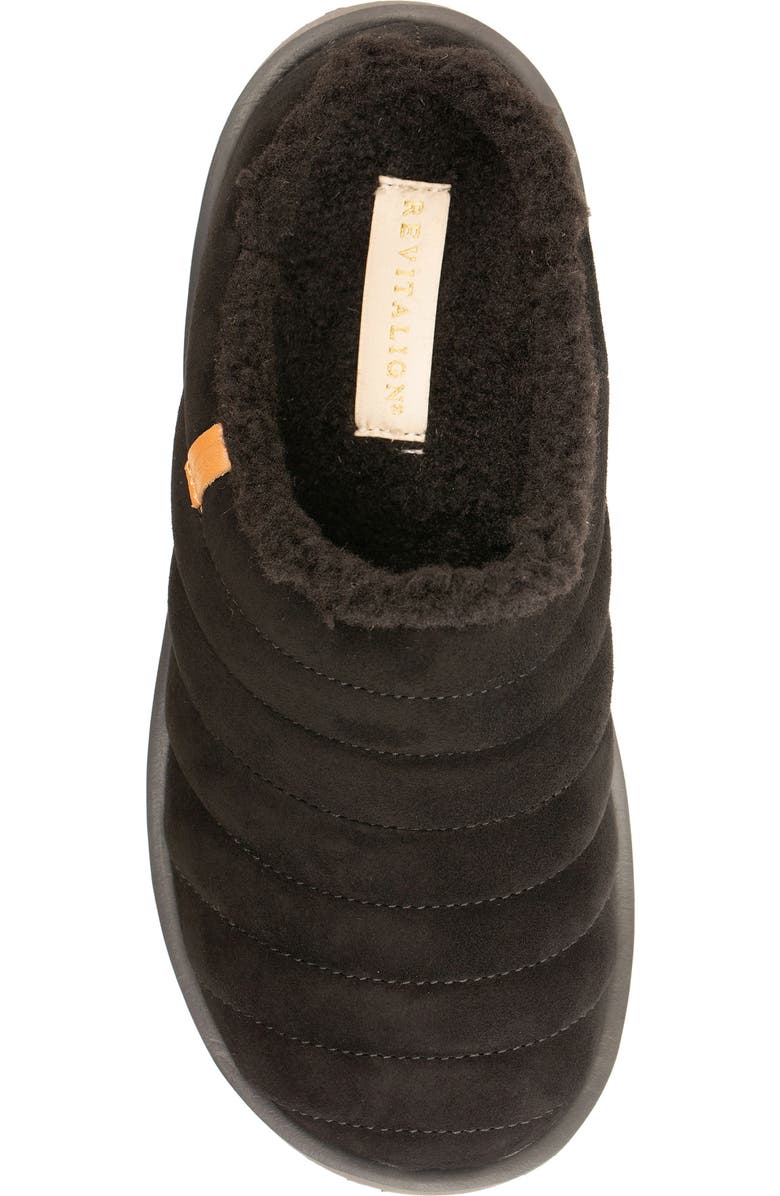Revitalign Aspen Valley Faux Fur Lined Slipper, Alternate, color, Black