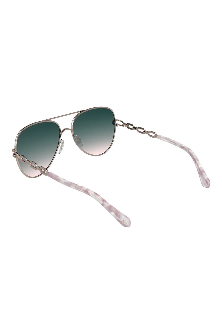 Korinne 61mm Gradient Aviator Sunglasses, Alternate, color, ROSE