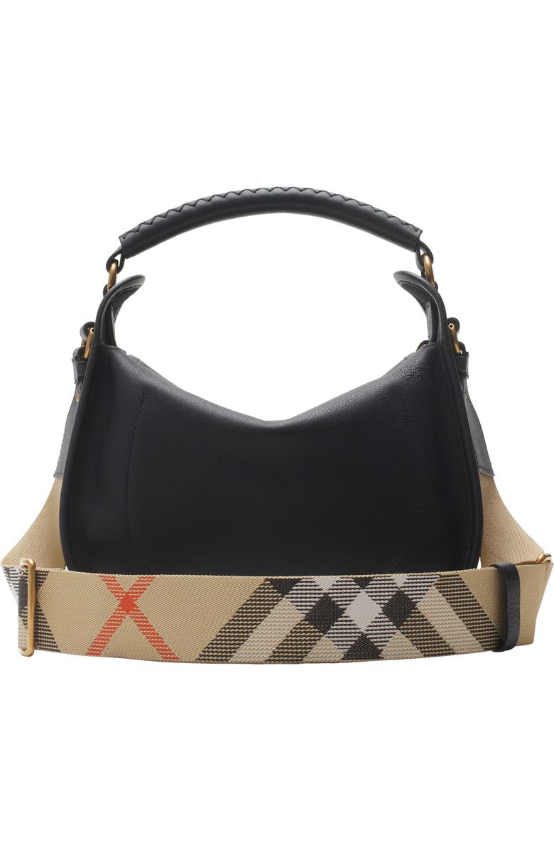 Burberry Small B Clip Messenger Bag, Alternate, color, Black