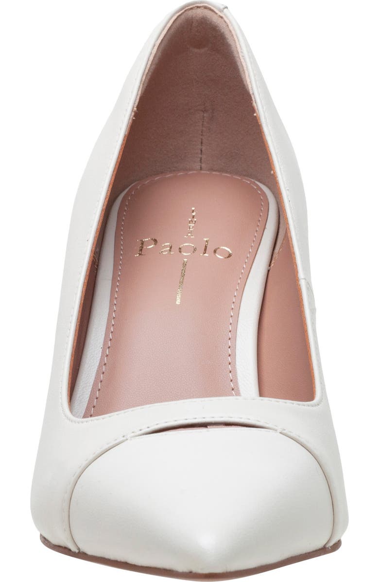 Linea Paolo Prue Pointed Cap Toe Pump, Alternate, color, Ivory
