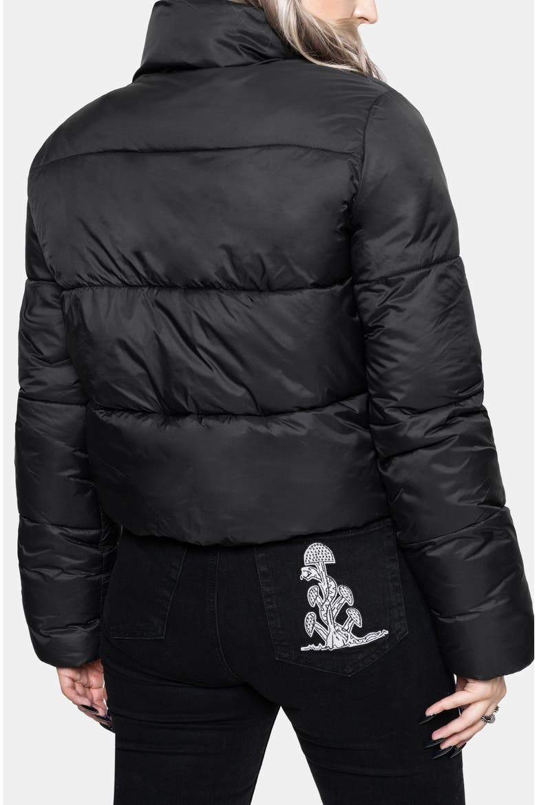 Nirah Embroidered Padded Jacket, Alternate, color, Black