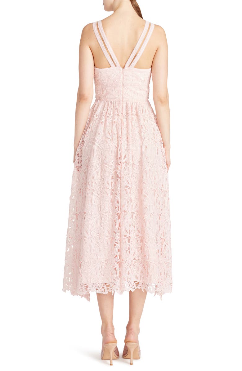 ML Monique Lhuillier Cutout Guipure Lace Midi Dress, Alternate, color, 
