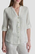 DKNY Linen Button-Up Shirt