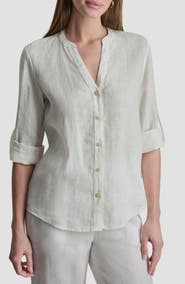DKNY Linen Button-Up Shirt