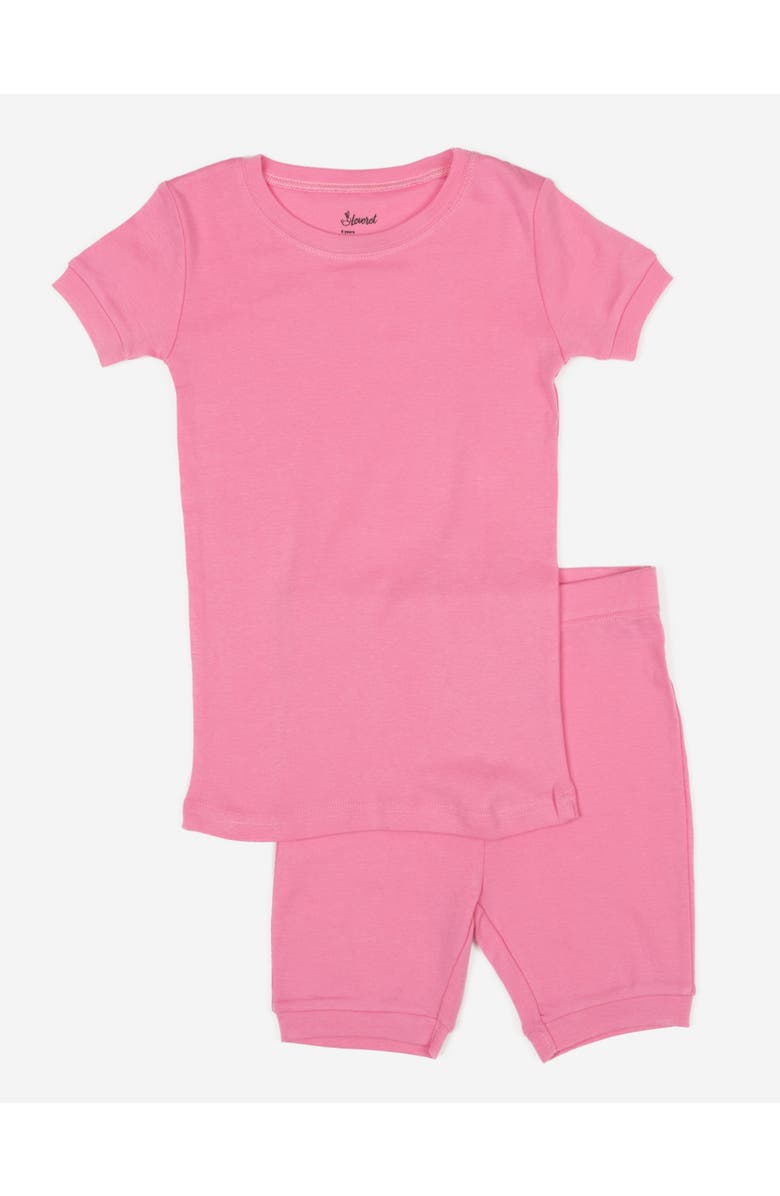 Leveret Kids Short Sleeve Cotton Solid Matching Family Pajamas, Main, color, Light Pink