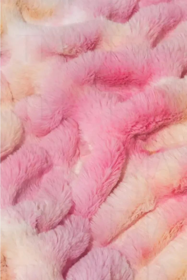 Ultra Plush Throw Snuggle Blanket, Alternate, color, Light Pink, Pastel Yellow