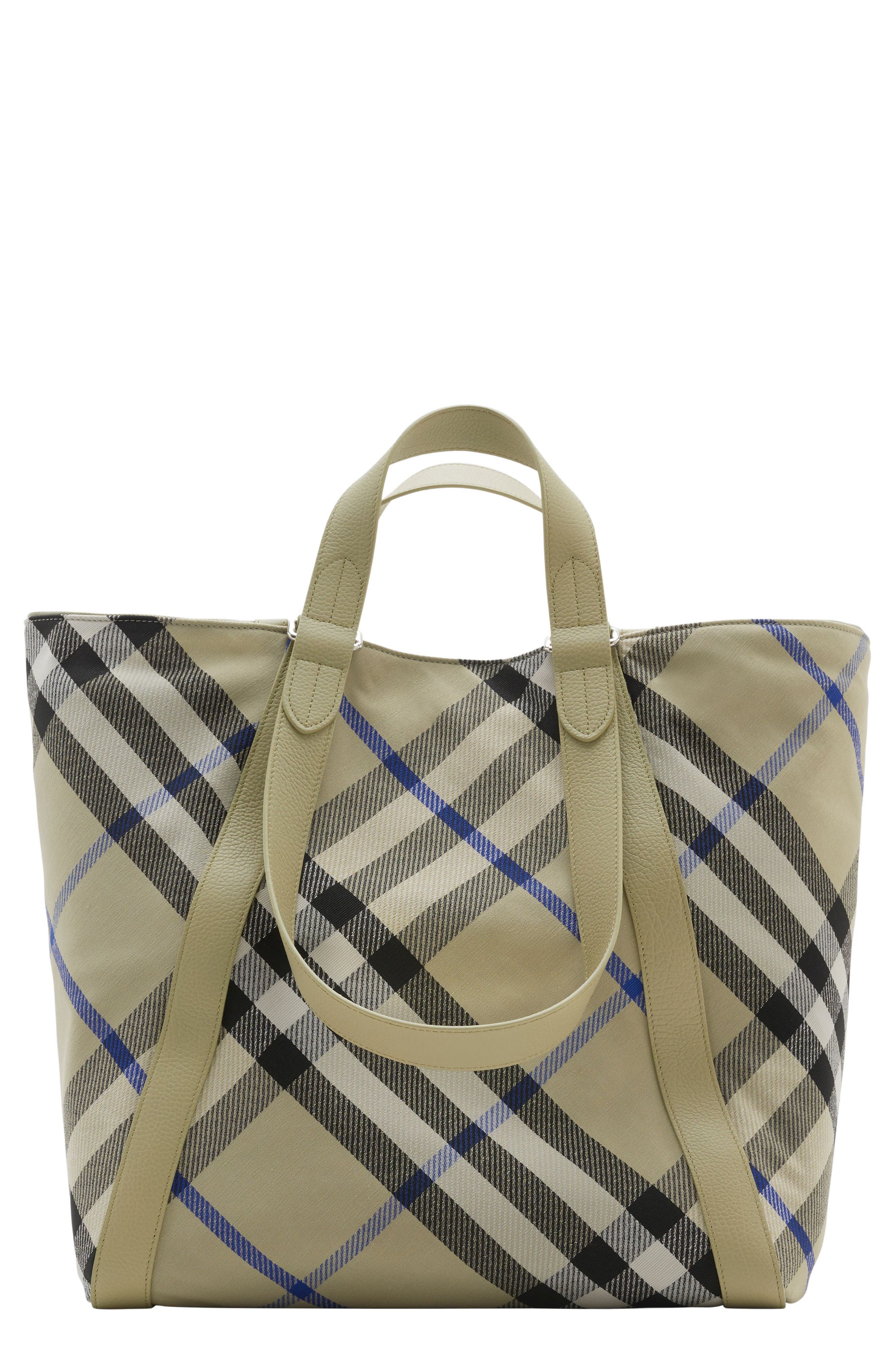 Burberry Festival Jacquard Check Canvas Tote, Main, color, 