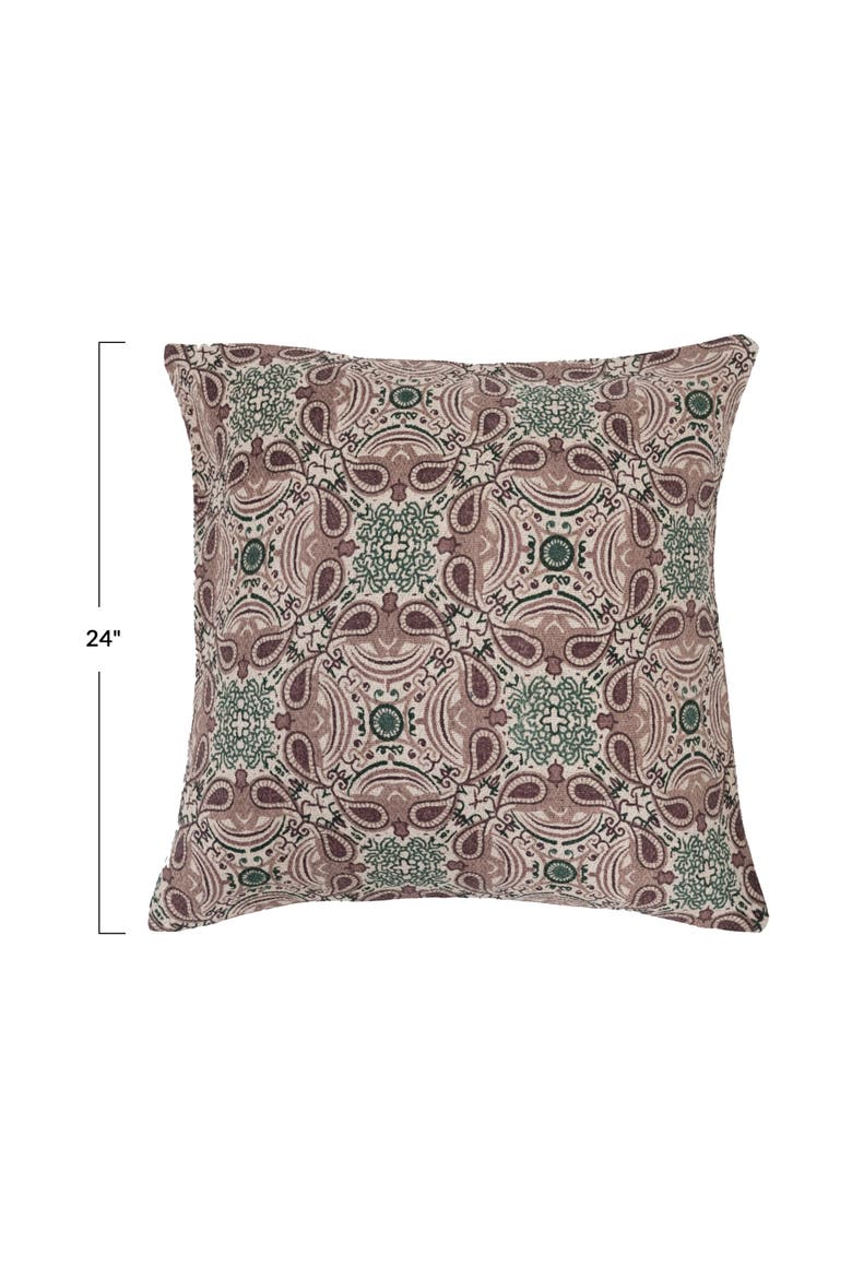 Recycled Cotton Blend Pillow, Alternate, color, Green
