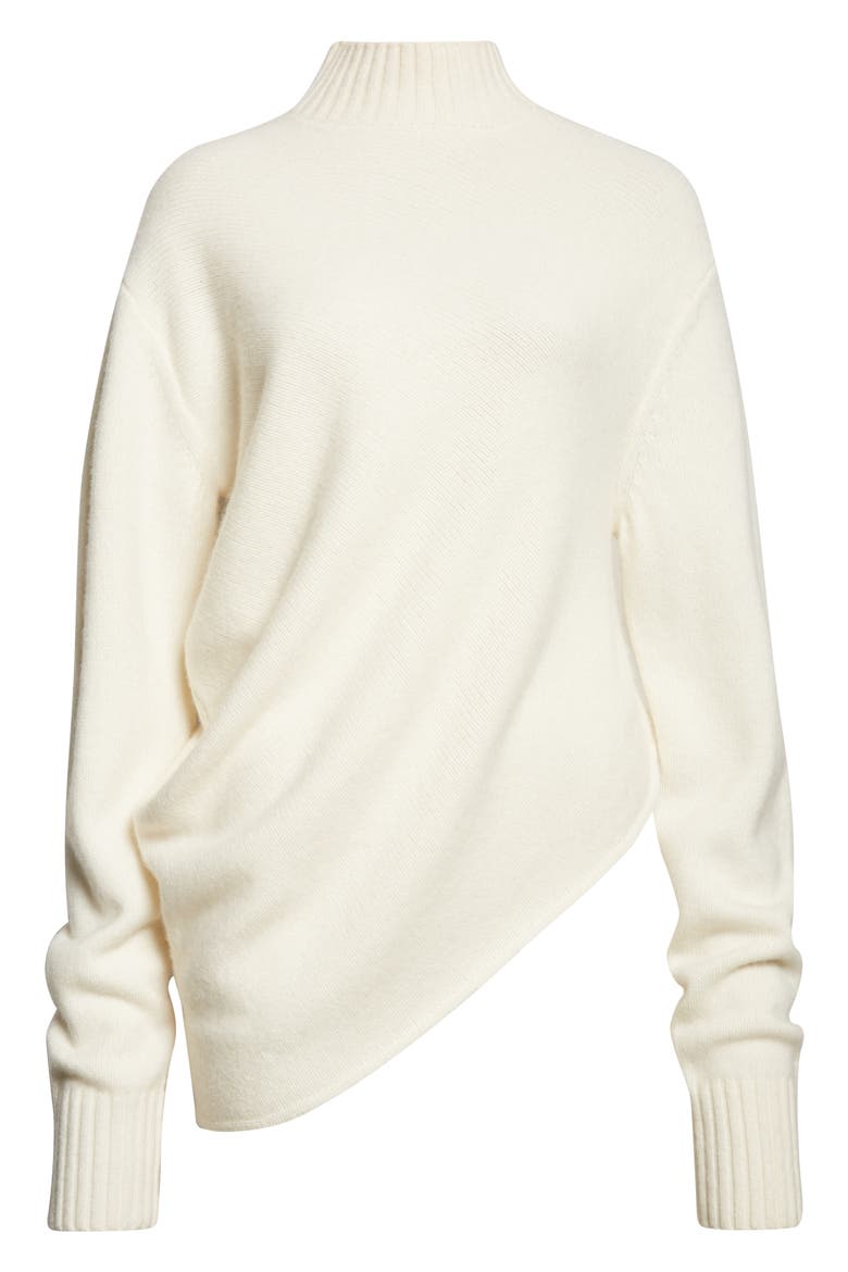 Naomi Asymmetric Mock Neck Sweater, Alternate, color, IVORY