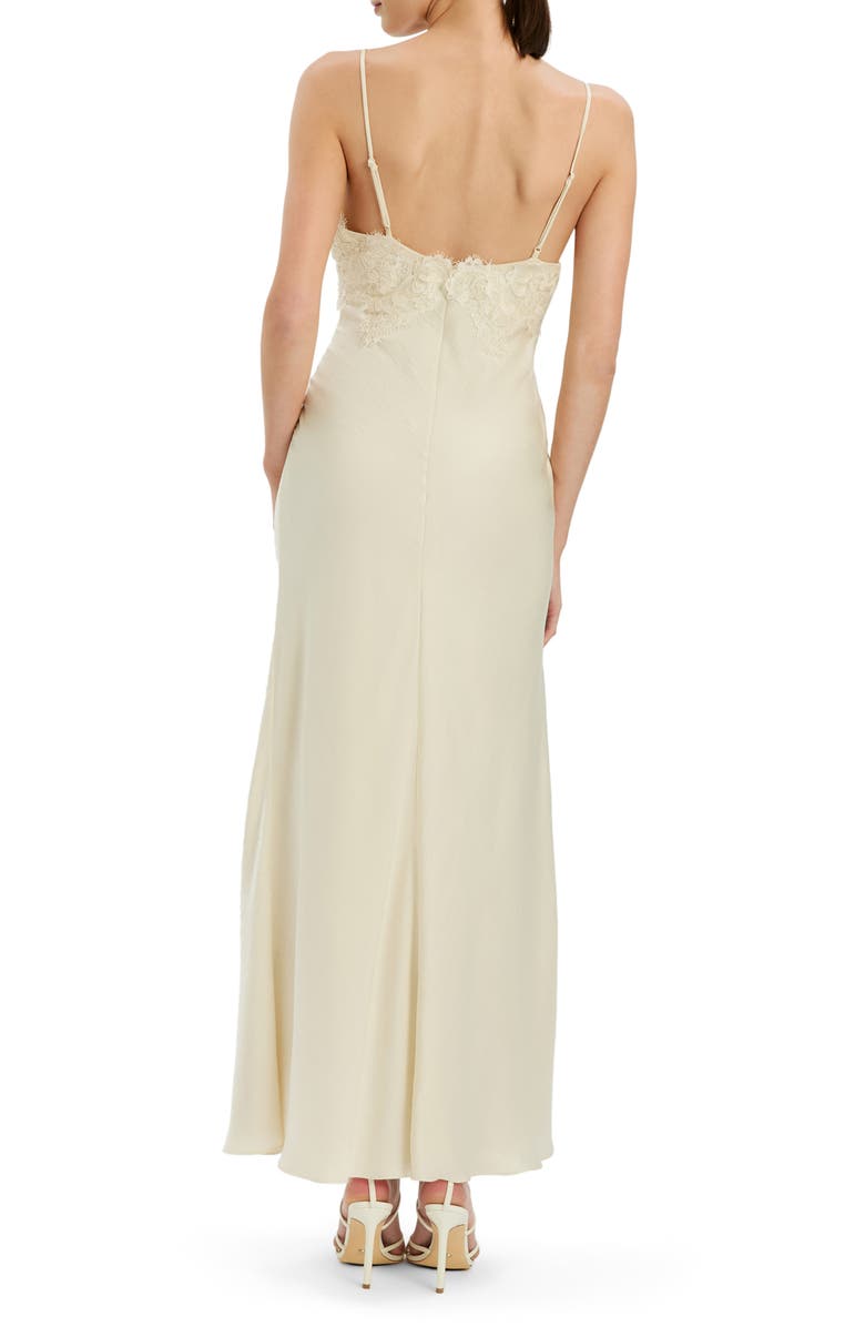 Bardot Elisan Lace Trim Slipdress, Alternate, color, Ivory
