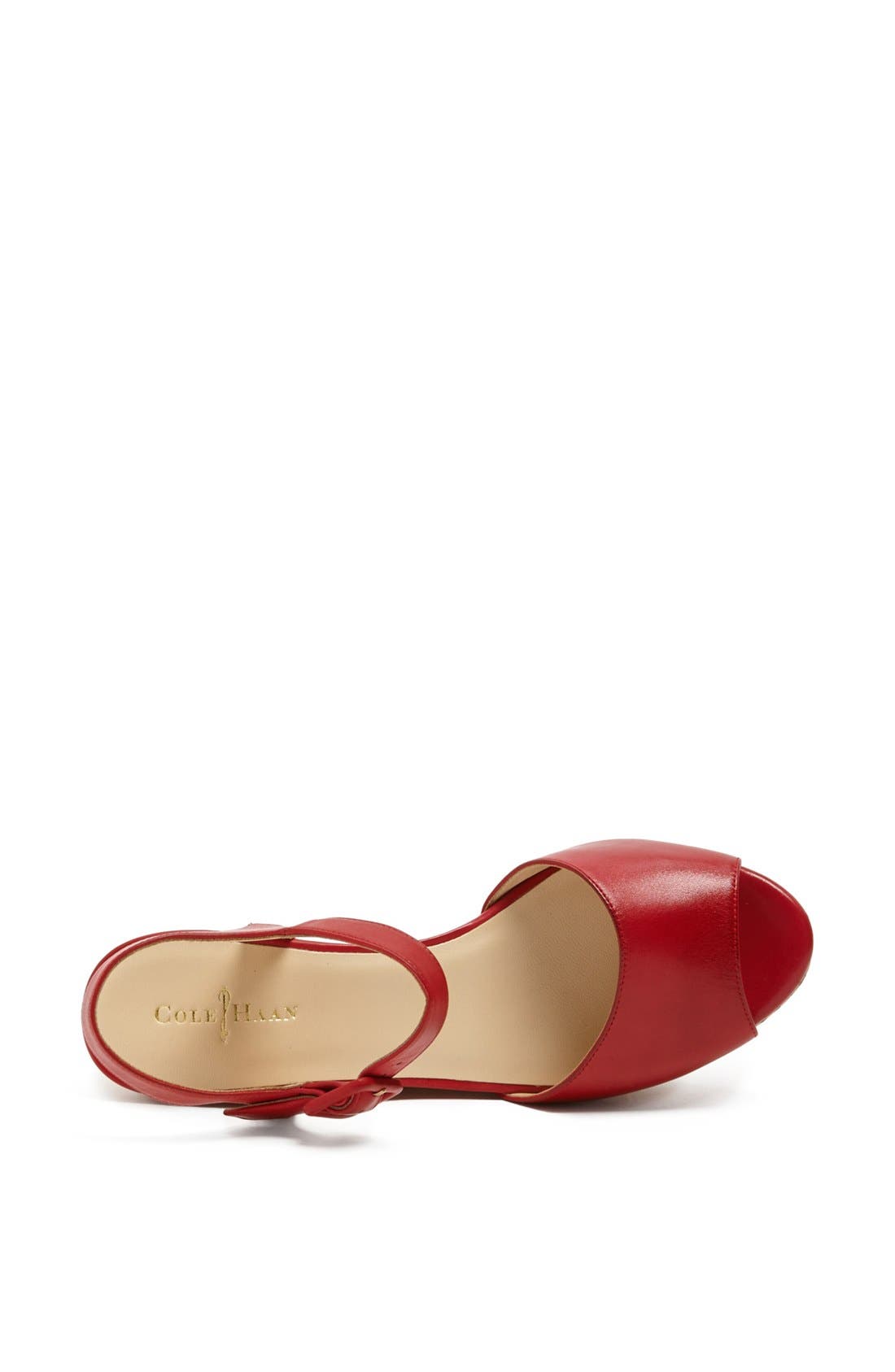 'Gillian' Platform Wedge Sandal, Alternate, color, TANGO RED